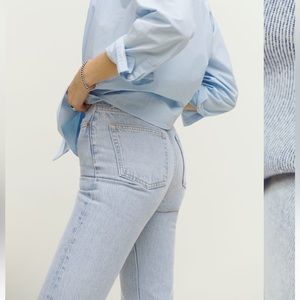 Cynthia High Rise Straight Jeans in the color “Tahoe”